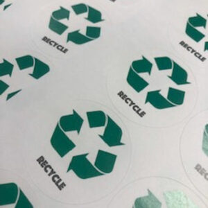 Recycle printed Stickers – 51mm Round
